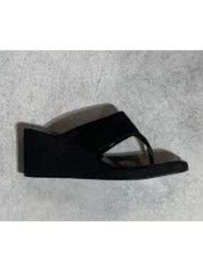 NAKEDVICE Melbourne The Lottie Wedge Platform Sandals Black Size 8 Y2K
